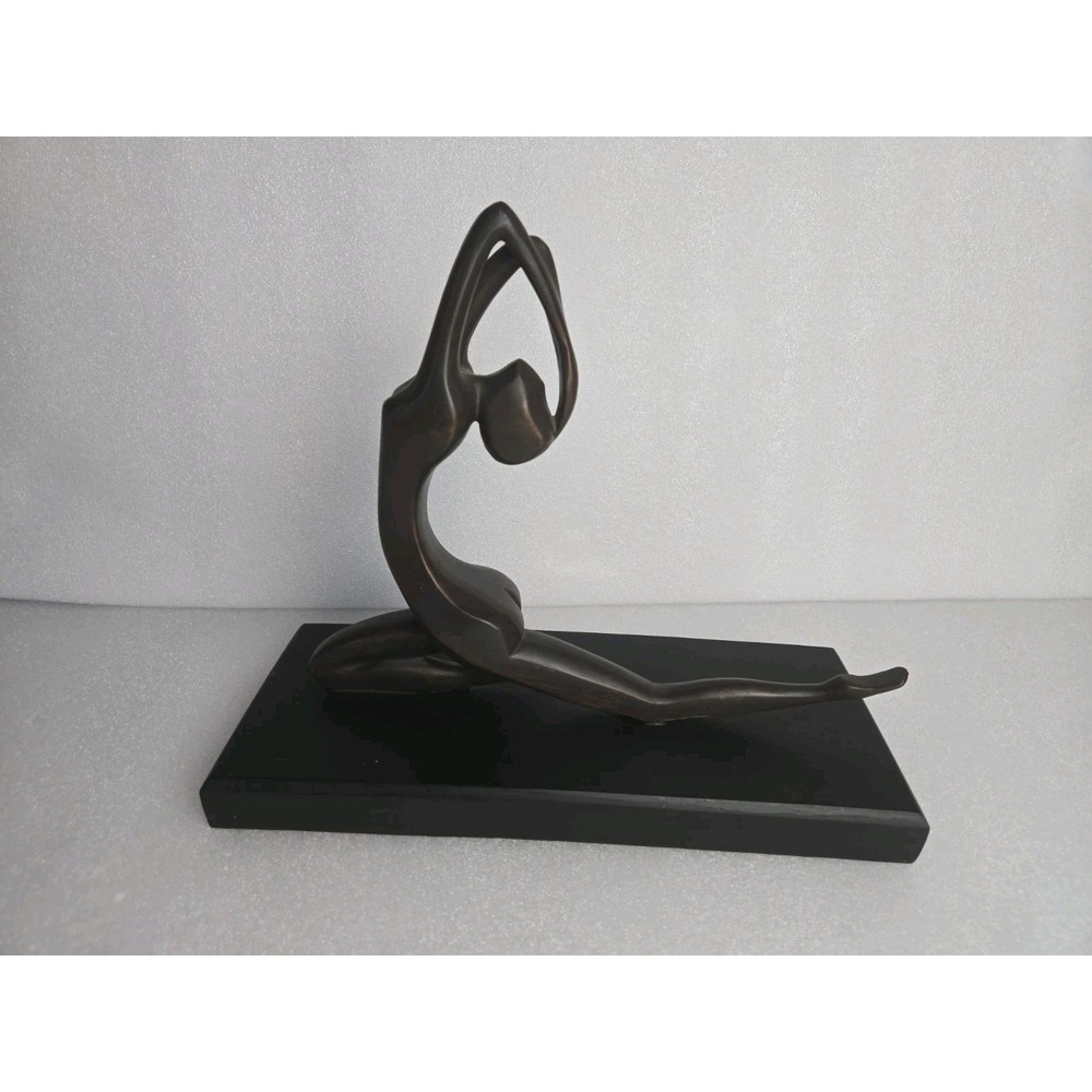 Abstract Modern Yoga Dance Dancing Sculpture Figurine Black Statue Home‎ Decor